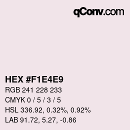 Color code: HEX #F1E4E9 | qconv.com