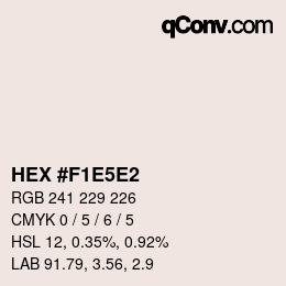 Color code: HEX #F1E5E2 | qconv.com