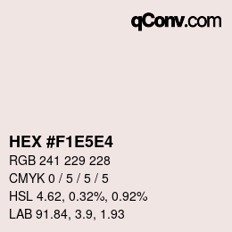 Color code: HEX #F1E5E4 | qconv.com