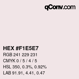 カラーコード: HEX #F1E5E7 | qconv.com