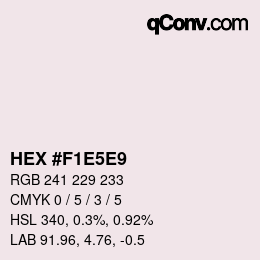 Color code: HEX #F1E5E9 | qconv.com