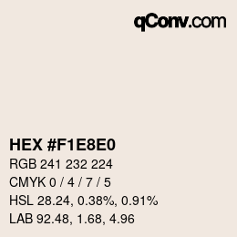 Color code: HEX #F1E8E0 | qconv.com