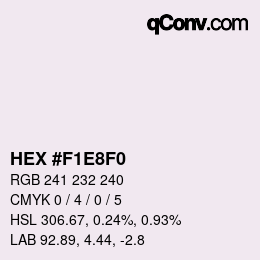 Color code: HEX #F1E8F0 | qconv.com