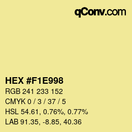 Color code: HEX #F1E998 | qconv.com