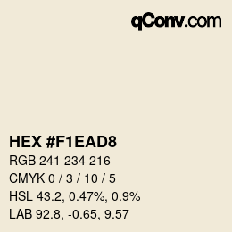 カラーコード: HEX #F1EAD8 | qconv.com