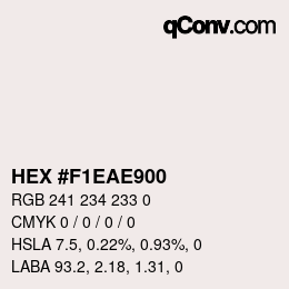 Color code: HEX #F1EAE900 | qconv.com