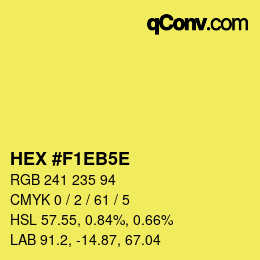 カラーコード: HEX #F1EB5E | qconv.com