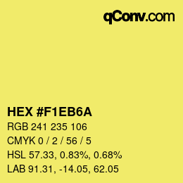 カラーコード: HEX #F1EB6A | qconv.com