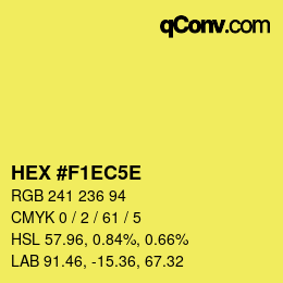 カラーコード: HEX #F1EC5E | qconv.com