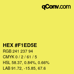 Farbcode: HEX #F1ED5E | qconv.com