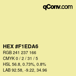 カラーコード: HEX #F1EDA6 | qconv.com
