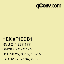 颜色代码: HEX #F1EDB1 | qconv.com