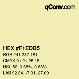 カラーコード: HEX #F1EDB5 | qconv.com