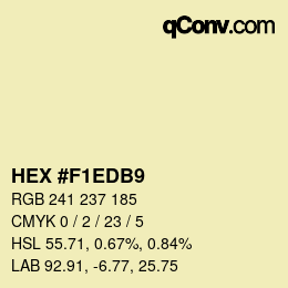 Color code: HEX #F1EDB9 | qconv.com