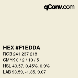 カラーコード: HEX #F1EDDA | qconv.com