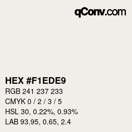 カラーコード: HEX #F1EDE9 | qconv.com