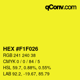 カラーコード: HEX #F1F026 | qconv.com