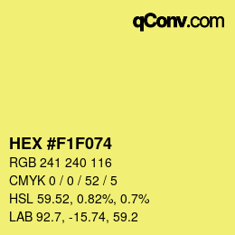 颜色代码: HEX #F1F074 | qconv.com