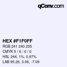 Color code: HEX #F1F0FF | qconv.com
