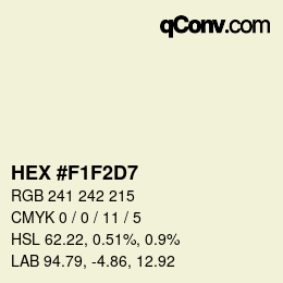 Farbcode: HEX #F1F2D7 | qconv.com