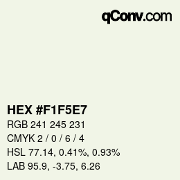 Color code: HEX #F1F5E7 | qconv.com