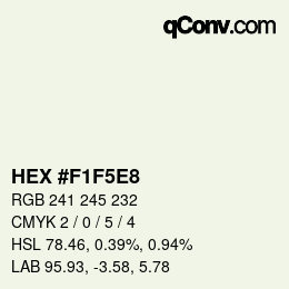 Color code: HEX #F1F5E8 | qconv.com