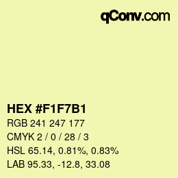 カラーコード: HEX #F1F7B1 | qconv.com