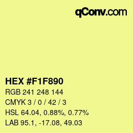 Color code: HEX #F1F890 | qconv.com