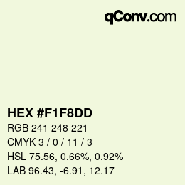 カラーコード: HEX #F1F8DD | qconv.com