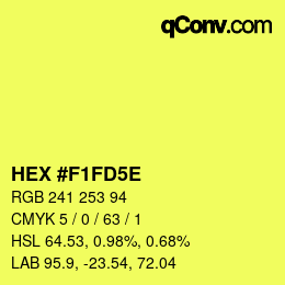 Farbcode: HEX #F1FD5E | qconv.com