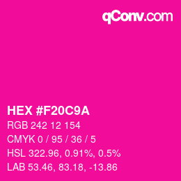 Color code: HEX #F20C9A | qconv.com