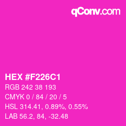 Color code: HEX #F226C1 | qconv.com