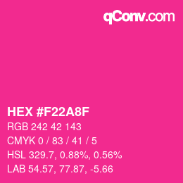 Color code: HEX #F22A8F | qconv.com