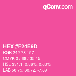 カラーコード: HEX #F24E9D | qconv.com