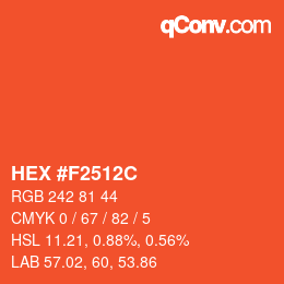 Color code: HEX #F2512C | qconv.com
