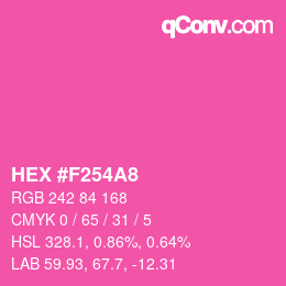 カラーコード: HEX #F254A8 | qconv.com