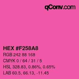 カラーコード: HEX #F258A8 | qconv.com
