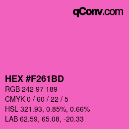 Color code: HEX #F261BD | qconv.com