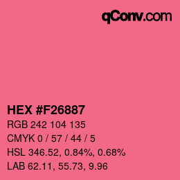 Color code: HEX #F26887 | qconv.com