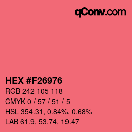 カラーコード: HEX #F26976 | qconv.com