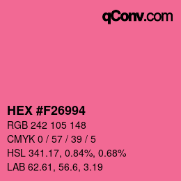 Código de color: HEX #F26994 | qconv.com