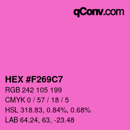 Color code: HEX #F269C7 | qconv.com
