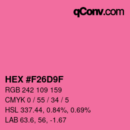 Color code: HEX #F26D9F | qconv.com