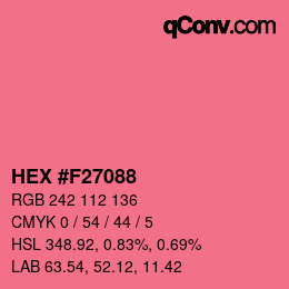 Color code: HEX #F27088 | qconv.com