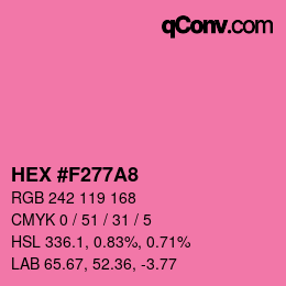 Color code: HEX #F277A8 | qconv.com