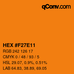 Color code: HEX #F27E11 | qconv.com