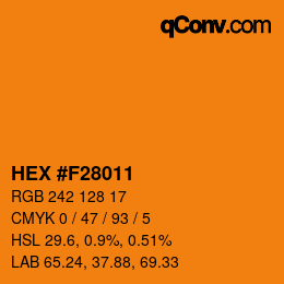 Color code: HEX #F28011 | qconv.com