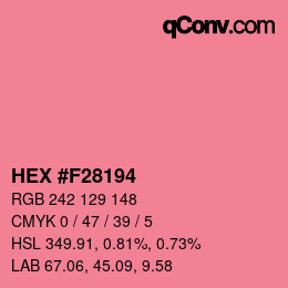 カラーコード: HEX #F28194 | qconv.com