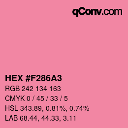 Color code: HEX #F286A3 | qconv.com