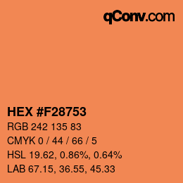 Color code: HEX #F28753 | qconv.com